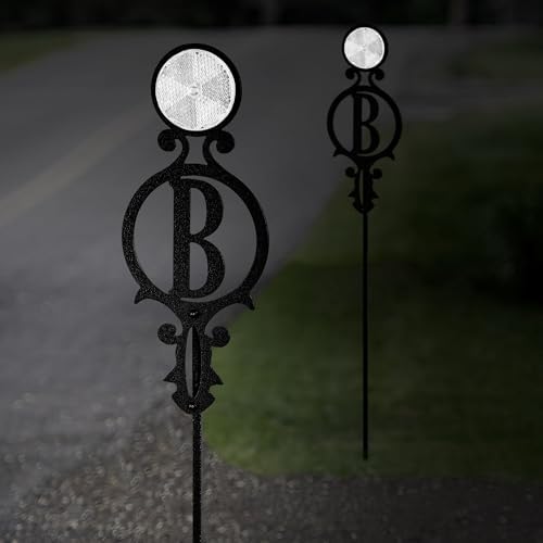 Touch of Class Pathways Driveway Marker Stake, Monogram, Black, Set of 2 - Image 4