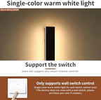 2 Pack 57inch Modern Outdoor Wall Lights, Long Strip Exterior LED Wall Sconce, 3000K Warm White, IP65 Waterproof, 50W, Black Outside Lighting Fixture for Porch, Garden, Fence, Balcony - Image 4