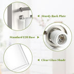 VerRon Set of 2 Wall Sconces for Bathroom, Modern Vanity Light Fixtures - Image 3
