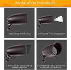 Lighting One Light PAR20 120 Volt Die Cast Aluminum Durable Outdoor Landscape Security Lighting Flood, Dark Bronze - Image 5