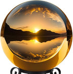 10 Inch Stainless Steel Gazing Globe,v2croft Hollow Ball Mirrored Surface Polished Shiny Sphere,Garden Stainless Steel Gazing Ball for Outdoor Lawn Pond Yard Ornament(Gold) by Unknown