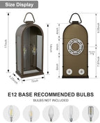 17" Outdoor Wall Lights 2-Light Lantern 2-Pack Exterior Lighting Fixtures - Image 4