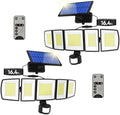 MDCMDCM Solar Motion Lights Outdoor - with 16.4ft Cable, 3000LM LED Security Lights for Outside Dusk to Dawn, IP65 Waterproof Flood Lights with Remote for Court Yard Garage Front Door by MDCMDCMSolarLightsOutdoor