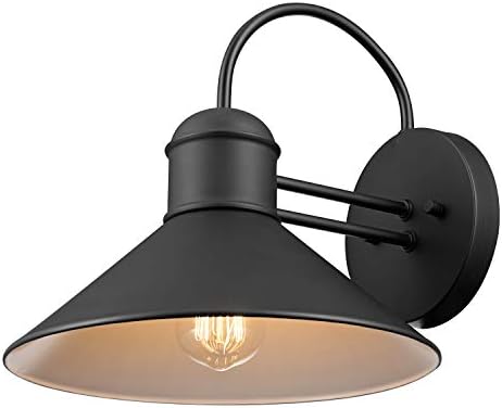 Globe Electric 44165 1-Light Outdoor Wall Sconce, 2-Pack, Weatherproof, Black Finish, Outdoor Lighting Modern, Wall Lighting, Porch Light, Front Porch Décor, Patio Décor, Outdoor, Bulb Not Included - Image 6