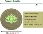Glow in The Dark Round Stepping Stone Set, Outdoor Luminous Lotus Stepping Stone Path Pavers, Home Villa Garden Patio Stones for Decorative Ground - Image 5
