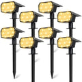 8-Pack Solar Spot Lights Outdoor Waterproof,Landscape Spotlight Warm White by Sucolite