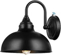 Barn Light Gooseneck Light- Dusk to Dawn Farmhouse Outdoor Lighting, 1-Light Outdoor Gooseneck Lighting with Sensor Farmhouse Wall Sconce for Patio Porch Garage (11.8" Diameter, 1pc) by Naurham