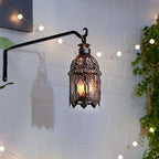 Zingz & Thingz Moroccan Style Candle Lantern Holder, Decorative Light Home Decor, Indoor & Outdoor, 9.5" Tall, Copper - Image 5