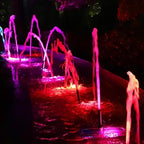 LED Ring Fountain Light - Submersible Underwater Pond Lights, IP68 Waterproof Stainless Steel Colored Spotlight, AC12V-24V Middle Hole Pool Lights, For Fountains/Landscape Illumination(9W(ac12v)) - Image 5