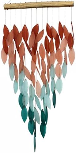 Deluxe Coral Ombre Waterfall Glass Wind Chime, Coastal, 23.5 Inch by GiftEssentials