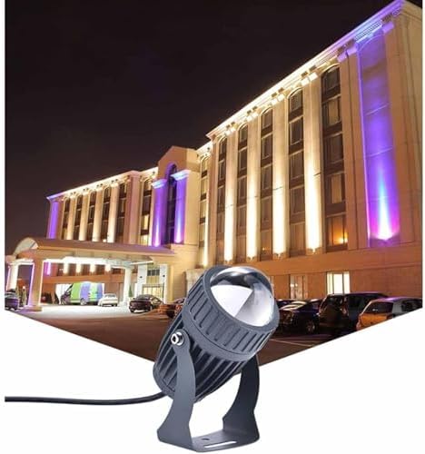 LED Outdoor Landscape Lights - Spotlight Led Beam Light IP66 Waterproof Adjustable Angle, Long Distance Projection Light for Hotel Villa Courtyard Facade Wall Wash Lighting(Blue) - Image 6