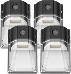 30W Mini LED Wall Pack Light with Dusk to Dawn Photocell, 5000K Wall Pack Light Outdoor Led, AC120V 3600LM Waterproof Outdoor Commercial Lighting Fixture for Garage, Warehouse, Garden, (4 Pack) by GGJIA