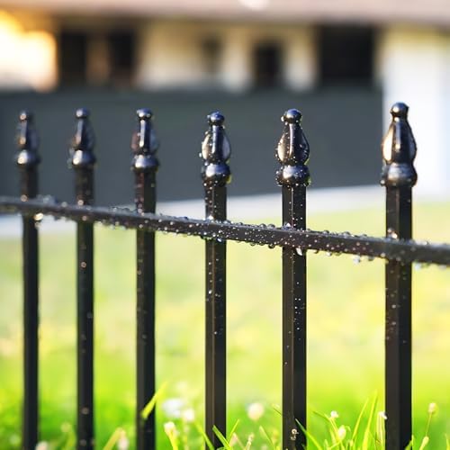 Thealyn 36"H x 28"W Metal Garden Fence, No Digging, Animal Barrier,11.6 Ft - Image 2