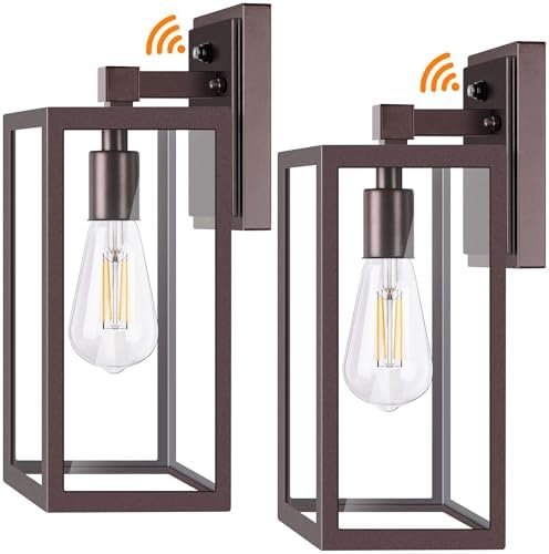 Dusk to Dawn Outdoor Lighting Fixtures for House, ORB Sensor Porch Exterior Lights Wall Mount, Anti-Rust Wall Light, Wall Sconce Lamp, Waterproof Wall Lantern for Garage, 2-PACK by PARTPHONER