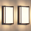 wowlite Outdoor Porch Lights, 3CCT LED Wall Sconces, Matte Black, 2 Pack by wowlite