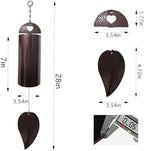 Serenity Bell Wind Chimes for Outside Deep Tone Cylinder Windbell Deep Resonance Wind Chime Outdoor Antique Copper Garden Decor Sympathy Gift Home Decoration 28 Inch Large - Image 4