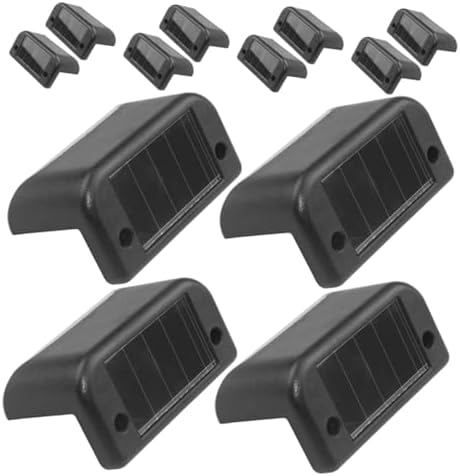 Cabilock 12pcs Solar Fence LED Step Lights for Patio, Xmas Outdoor by cabilock