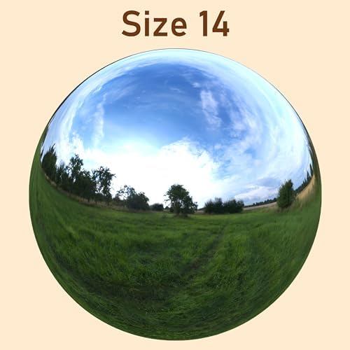Lulu Decor, Silver Stainless Steel Gazing Mirror Ball Size 14 with Stand - Image 6
