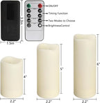 YOROXRG Set of 24 Waterproof Outdoor Flameless Candles, LED Candles with 4 Remote and Timer,(H 4" 5" 6" x D 2.2"),for Halloween Wedding Festiv - Image 5