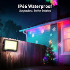 LED Flood Light Outdoor, 50W Color Changing RGB Flood Light, IP66 Waterproof Outdoor Landscape Lights Stage Lights, 5000LM Uplighting for Party, 2Pack - Image 3