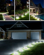 24 Pack Mini Solar Powered Ground Lights, Bright LED Solar Lights Outdoor Waterproof for Landscape Decoration, Pathway Lighting for Garden Walkway Driveway (Warm White) - Image 6