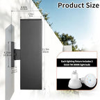 Modern Outdoor Wall Light Fixtures, 6 Pack Wall Light Fixtures with Up and Down 7W LED Bulbs, Wall Sconce for Porch, Garage, Garden - Image 7