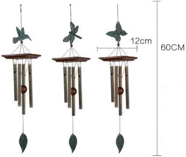 Outdoor Wind Chime Charm Vintage Fashionable Outdoor Living Wind Chimes Yard Garden Tubes Bells Copper Butterfly Wall Hanging Home Decoration Memorial Wind Chime (Color : C, Size : One Size) - Image 2