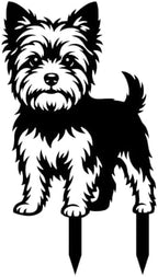 Dog Metal Garden Stake - Weatherproof Dog Silhouette Yard Art, Decorative Outdoor Sign for Lawn & Patio, Heartfelt Gift for Soft Yorkshire Terrier Lovers(Stand,10") by VORISCAPE