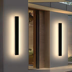 2 Pack Long Outdoor Wall Sconce, 47.2inch Modern Exterior Light Fixture, IP65 Waterproof, 3000K-6000K Dimmable, Strip Wall Mount Lighting for Patio, Garden, Garage with Remote Control - Image 6