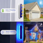 Blue Solar Lights Outdoor Waterproof Boat Dock Deck Step Solar Powered - Image 2