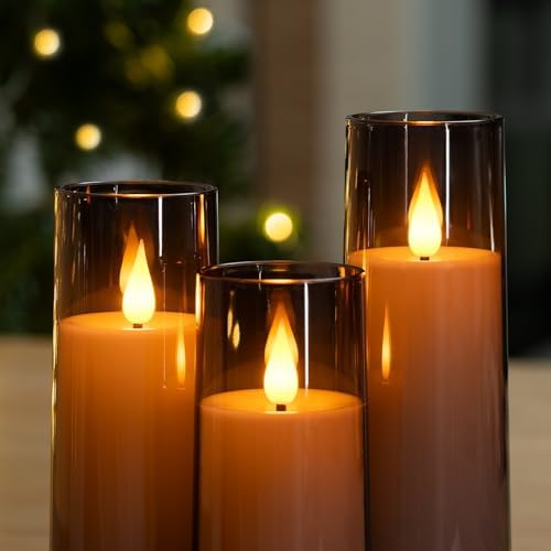 Amagic Grey Flameless Candles 9 Set, Battery Operated Halloween Candles - Image 5