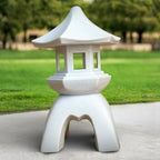 OLOMA Zen Stone Lantern Garden Statue Concrete Japanese Pagoda Sculpture Handmade Outdoor Cement Decor Yard Patio Lawn Walkway Meditation Landscaping Accent Lighplace Garden Accent - Image 6