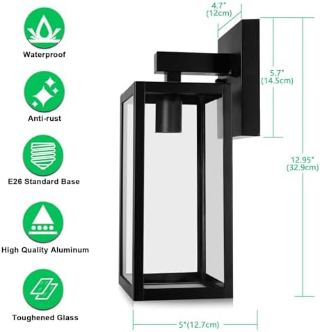 MAXvolador Outdoor Wall Light Fixture, Exterior Waterproof Wall Lantern - Image 2