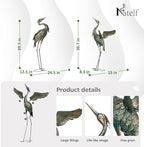 Natelf Outdoor Metal Heron Garden Statues - Image 3