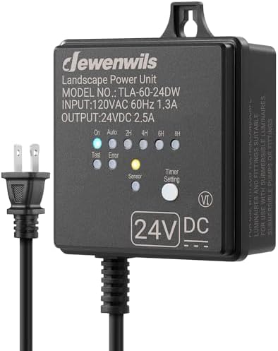 DEWENWILS 60W DC Low Voltage Transformer with Timer & Photocell Sensor by DEWENWILS