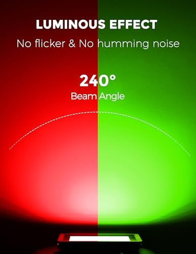 L LOHAS LED Red and Green Christmas Flood Light Outdoor 50W Dusk to Dawn - Image 6