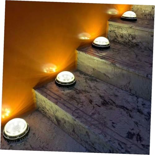 4 Pack Solar Ground Lamps, Outdoor Disc Lights, Black - Image 6
