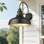 Bestshared Outdoor Barn Lights, 11.4 Inch Dome Outdoor Wall Sconce, E26 Socket Weather Resistant Farmhouse Porch wall Lights, Anti-Rust Exterior Lighting Fixture for House, Porch,Patio, Garage - Image 2