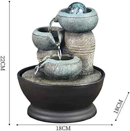 HIHELO Desktop Fountain Tabletop Fountain Simple Modern Circulating Water Fountain Office Desktop Decoration Ornament Water Fountain Outdoor - Image 2