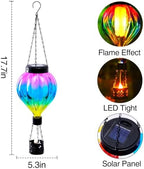 Hot Air Balloon Solar Lantern for Garden Decor Halloween Christmas Party,Hanging Flickering Flame Outdoor Lights for Trees,Colorful Decorations for Party,Gifts for Mom - Image 5