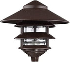 Nuvo SF76/637 One 2 Louver Hood Outdoor Pagoda Landscape Pathway Light, 3 Tier-Large, Old Bronze by Nuvo