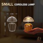MJ PREMIER Rechargeable Table Lamp, Small Cordless Lamp with Timer, Brown*2 - Image 2