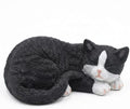 Tuxedo Sleep Cat Statues Outdoor Decorative, Cat Memorial Statue for Yard Lawn Patio Porch, Garden Pet Grave Marker Figures, 9.44" L x 6.29" W x 4.33" H by Unknown
