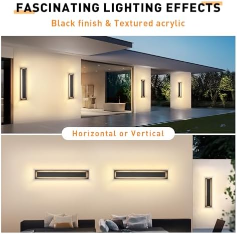 23.6 in Porch Lights Outdoor Sconce Light Exterior Lighting Fixture - Image 4
