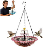 Solar Cascade Hanging Bird Bath Fountain, Solar Water Fountain for Bird Bath, Hanging Bird Bath, Solar Bird Bath, Bird Bath Bowl with Solar Powered Pump for Outdoor Garden (Purple+Solar Panels) by BINGONE
