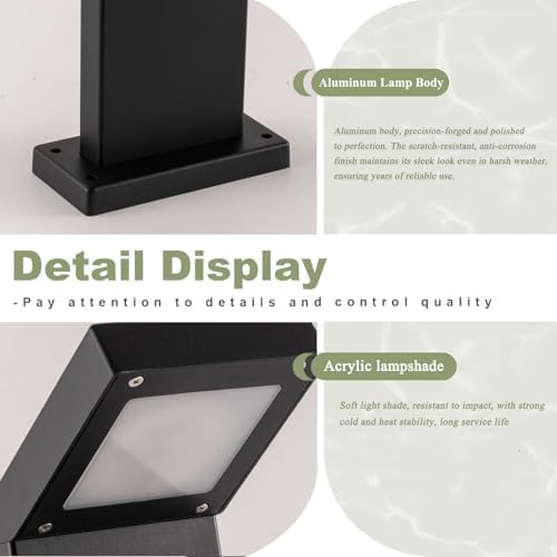 Landscape Path Lights IP65 Waterproof Bollard Light Outdoor Led Landscape Lighting for Commercial Garden Walkway Lawn Lamp 3000K LED Modern Pathway Lamp - Image 7