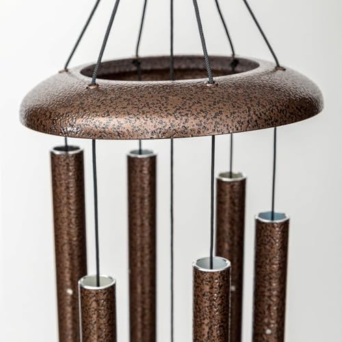 27 Inch Copper Vein Wind Chime for Patio, Backyard, Garden, and Outdoor Decor, Aluminum, Made in India - Image 4