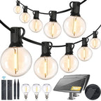 Yusist 200FT Solar String Lights Outdoor Waterproof with Remote,G40 Solar Powered String Lights with 60+3 LED Shatterproof Bulbs, Dimmable Solar Patio Hanging Lights for Outside Backyard Party by Yusist