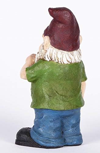 Hi-Line Gift Ltd, Gnome Smoking, 9.75-inch Height, Indoor Outdoor Statue Figurine - Image 5