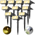 Solar Spot Lights Outdoor, 10 Packs/56 LED , Warm White Solar Spotlights by Katipeal